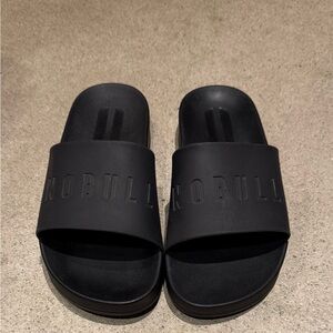 No Bull Black Slides. Brand new but no tags.